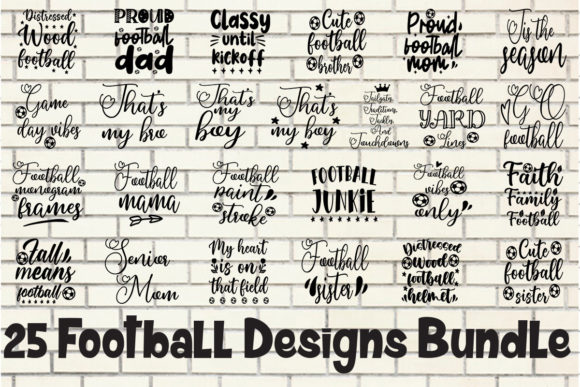 25 Football Designs Bundle: Graphics and T-Shirt Designs Review