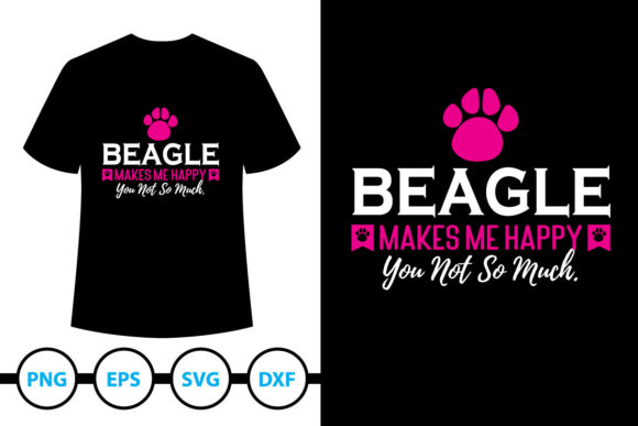 Beagle Dog T-Shirt Design 5: Graphics for Print Templates