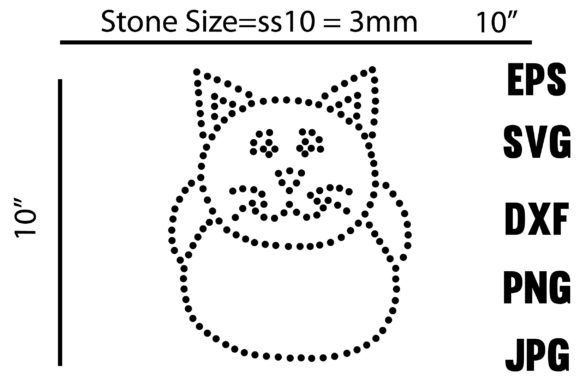 Cat Rhinestone Template: Graphics and Print Templates Review