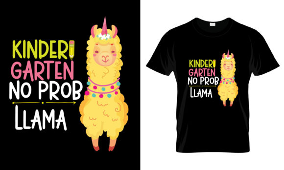 Kindergarten No Prob Llama T-Shirt Graphics and Print Templates Review