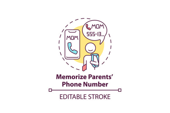 Memorize Parents Phone Number Icon Graphics and Icons Review