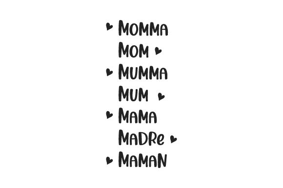 Momma Mom Mumma Mum Mama Madre Maman Crafts Mother S Day