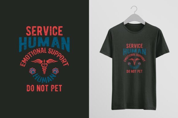 Service Human Do Not Pet Funny T-Shirt Graphics and T-Shirt Designs
