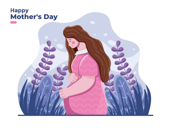 Vector Illustration Happy Mother s Day Graphics and Illustrations